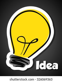 Big ideas graphic design, vector illustration. lightbulb icon