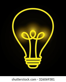 Big ideas graphic design, vector illustration. lightbulb icon