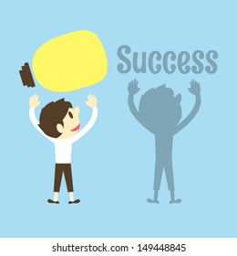 Big Ideas and Successful ,Vector cartoon business