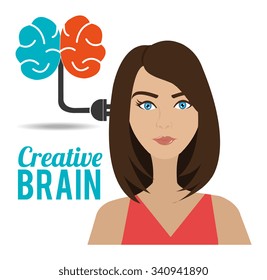 Big ideas from young minds cartoon graphic design, vector illustration.
