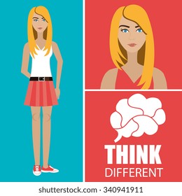 Big ideas from young minds cartoon graphic design, vector illustration.