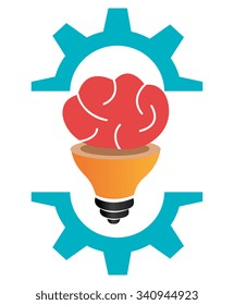 Big ideas from young minds cartoon graphic design, vector illustration.
