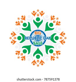big indian republic day or sale banner design, unity concept 