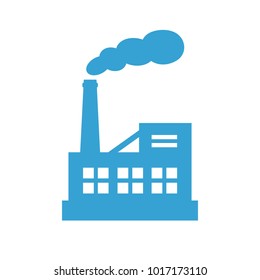 Big industrial factory vector icon isolated on white background