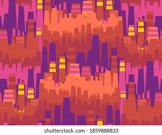 Big industrial pattern seamless. Large works pollution background. manufactured texture