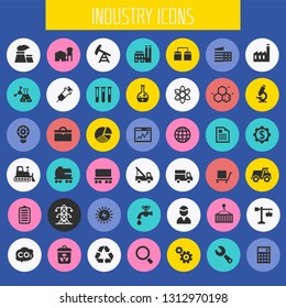 Big Industry icon set, trendy line icons collection