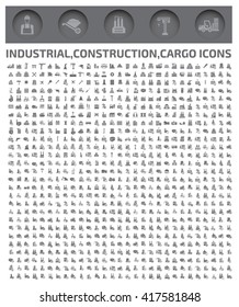 Iconos de la industria grande,iconos de construcción,vector