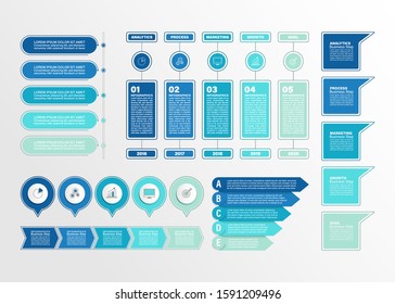 Big infographic flat design template.