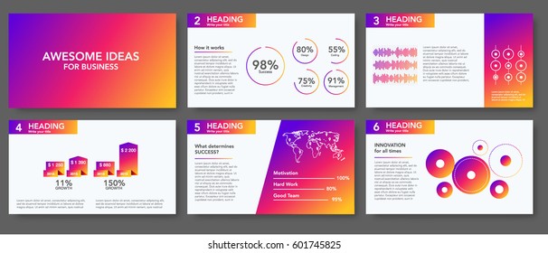 Big Infographics Modern Simple Gradient Style Stock Vector (Royalty ...