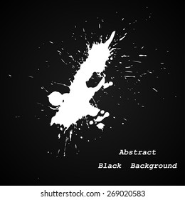 Big inky patch vector illustration abstract background