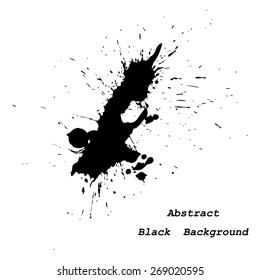 Big inky patch vector illustration abstract background