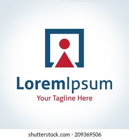 Big innovator business company vector icon logo