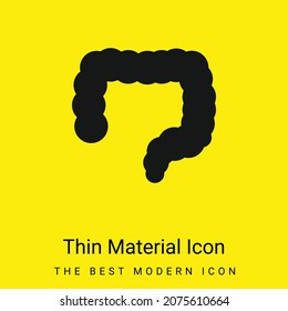 Big Intestines minimal bright yellow material icon