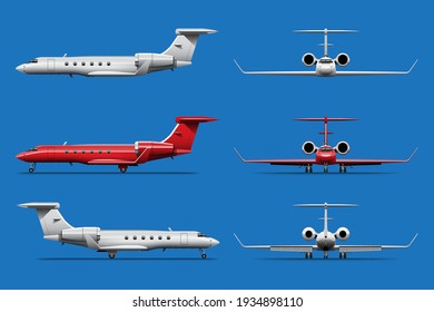 Big isolated Business class boeing aircraft Air cargo delivery and transportation charter icon vector illustration, logistic concept, flat vector,