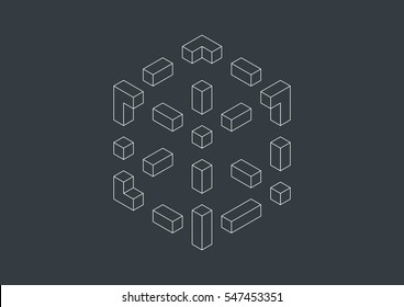 Big Isometric And Linear Cube.