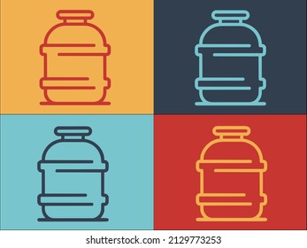 Big Jar Logo Template, Simple Flat Icon of jar,glass,container