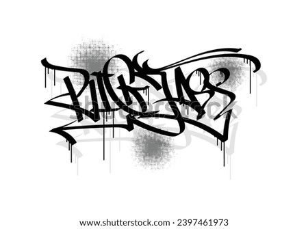 Similar – Image, Stock Photo zoNk Graffiti Tagger Sadly