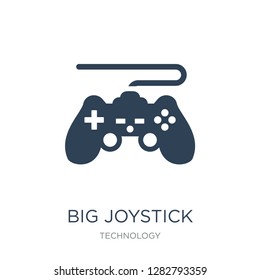 big joystick icon vector on white background, big joystick trendy filled icons from Technology collection, big joystick vector illustration