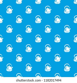 Big kettle pattern vector seamless blue repeat for any use