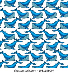 A big and kind blue whale. Pattern