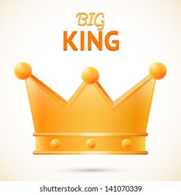 big king crown isolated