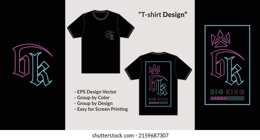 Big King Crown streetwear vector style design theme for hoodie merchandise Premium Vector tshirt