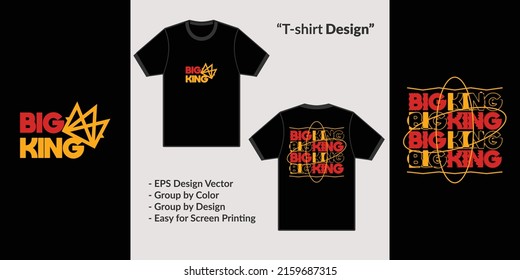 Big King Crown streetwear vector style design theme for hoodie merchandise Premium Vector tshirt