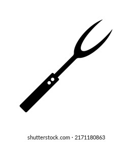 Big kitchen fork vector isolated glyph icon. Kitchen appliances. Graph symbol for cooking web site design, logo, app, UI