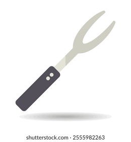 Big kitchen fork vector isolated icon. Kitchen appliances. Graph symbol for cooking web site design, logo, app, UI