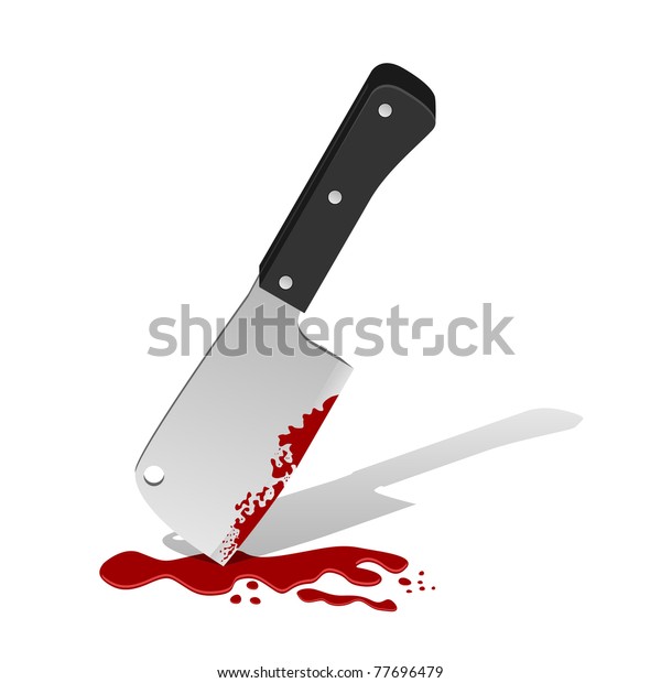 Big Knife Blood Vector Illustration Stock Vector (Royalty Free) 77696479