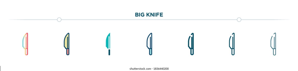 big knife icon designed in gradient, filled, two color, thin line and outline style. vector illustration of big knife vector icons. can be used for mobile, ui, web
