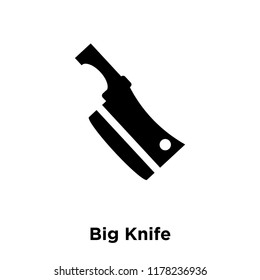 Big Knife icon vector isolated on white background, logo concept of Big Knife sign on transparent background, filled black symbol