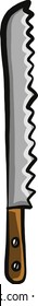 Großes Messer, Illustration, Vektorgrafik auf weißem Hintergrund.