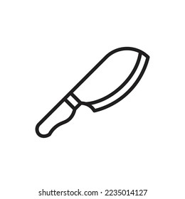 Big Knife Outline Icon Vector Illustration