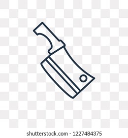 Big Knife vector outline icon isolated on transparent background, high quality linear Big Knife transparency concept can be used web and mobile