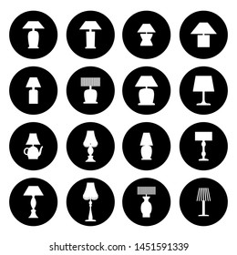 Big lamps set. Isolated vector elements for your design.
