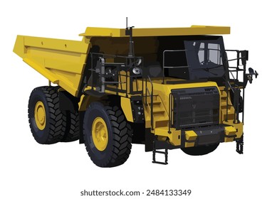 Big large huge dig dirt drag yellow front end land loader tractor icon logo sign dump truck or wheel white Heavy power for open pit mining earth drive work power mover iron scoop grade
