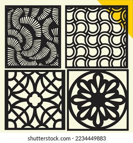 El diseño de Jali, el corte de acrílico y el corte de máquinas CNC es un gran patrón de panel decorativo de corte láser.