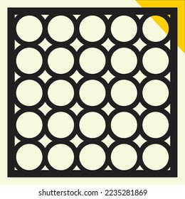 Big laser cut decorative wall panel pattern set Jali design,acrylic and CNC machine cutting.Abstract ornament, geometric, classic, oriental pattern, floral and plant motifs.Round abstract geometric co