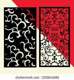Big laser cut decorative wall panel pattern set Jali design,acrylic and CNC machine cutting.Abstract ornament, geometric, classic, oriental pattern, floral and plant motifs.Round abstract geometric 
