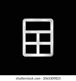 Icono metálico plateado de diseño grande