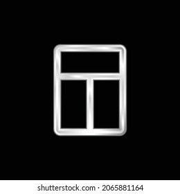 Icono metálico plateado de diseño grande