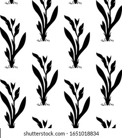 Big leaf seamless vector pattern