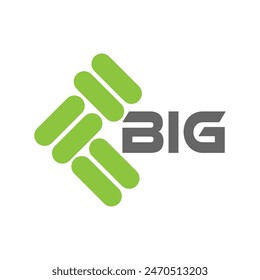 BIG letter logo vector design, BIG simple and modern logo. BIG luxurious alphabet design