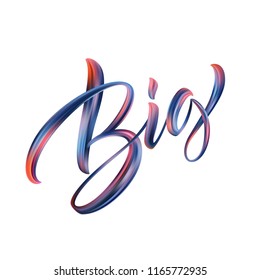 Big lettering paint brush texture. Vector illustration EPS10