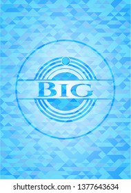 Big light blue mosaic emblem