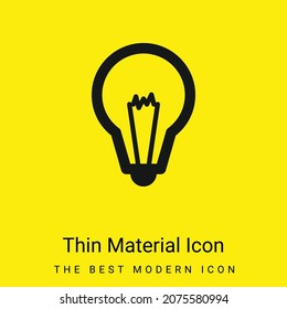 Big Light Bulb minimal bright yellow material icon