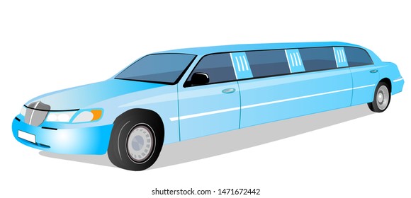 Big limousine car for weddings and other special events