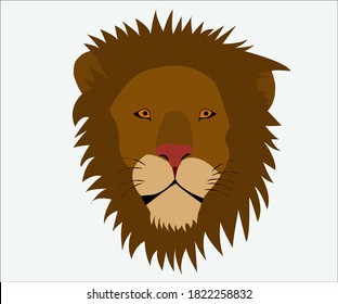 Un gran león. Concepto de logotipo. Ilustración vectorial.