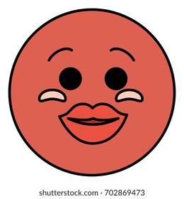 big lips emoticon face character icon